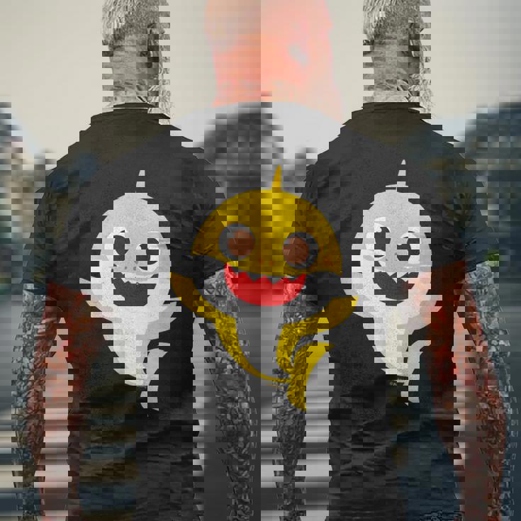 ベイビーシャーク・ハロー・サメもぞく・プレゼント・キッズ・メンズ・ウーマンズ メンズTシャツ バックプリント 高齢者への贈り物