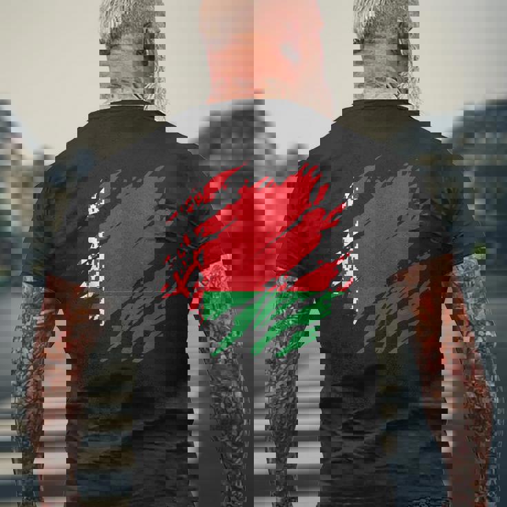 ベラルーシの旗ベラルーシ メンズTシャツ バックプリント 高齢者への贈り物