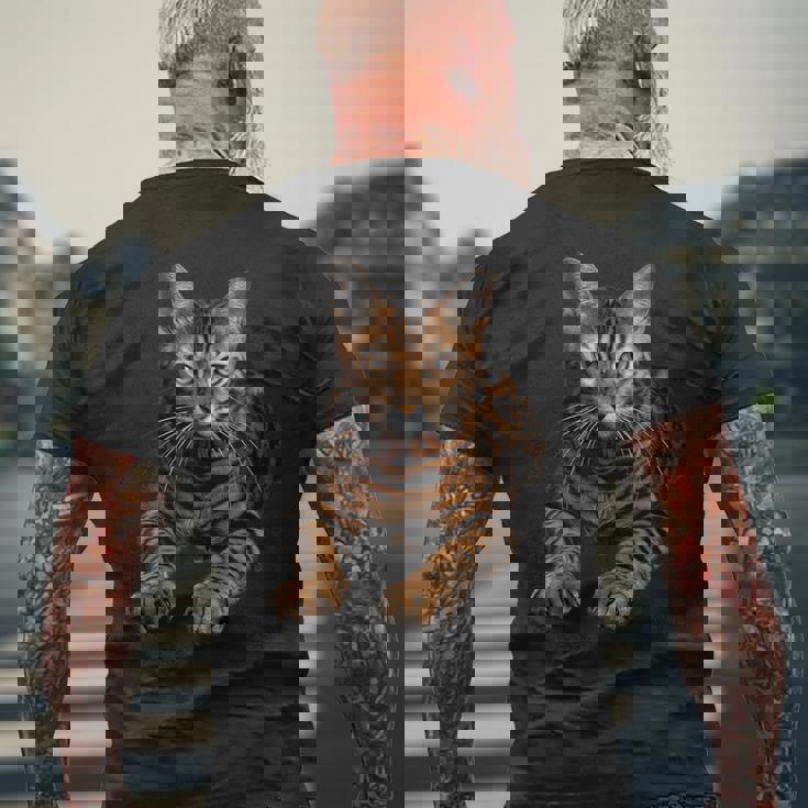 ベンガル猫 メンズTシャツ バックプリント 高齢者への贈り物