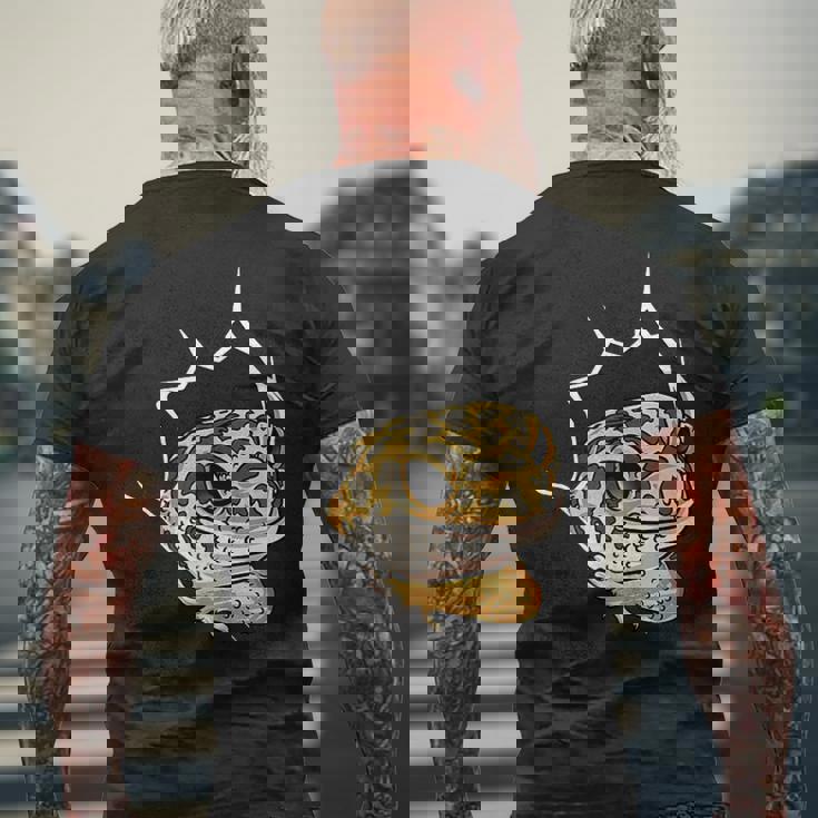 ペット ヒョウ ヤモリギフト I Love My メンズTシャツ バックプリント 高齢者への贈り物