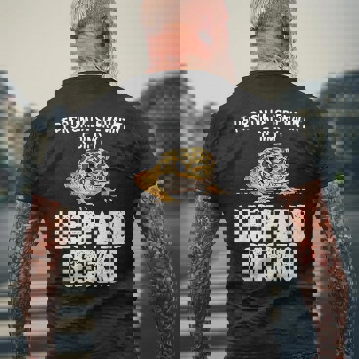 ペットヒョウモントカゲモドキギフト-私は私のヒョウモントカゲモドキが大好きです メンズTシャツ バックプリント 高齢者への贈り物