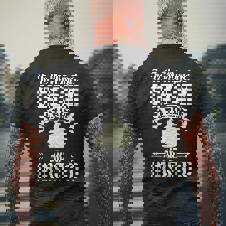 ホイップクリーム スイートクリーマー レシピ ケーキ ヘビークリーム メンズTシャツ バックプリント 高齢者への贈り物