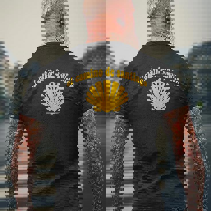 ホタテ貝 カミノ デ サンティアゴ メンズTシャツ バックプリント 高齢者への贈り物