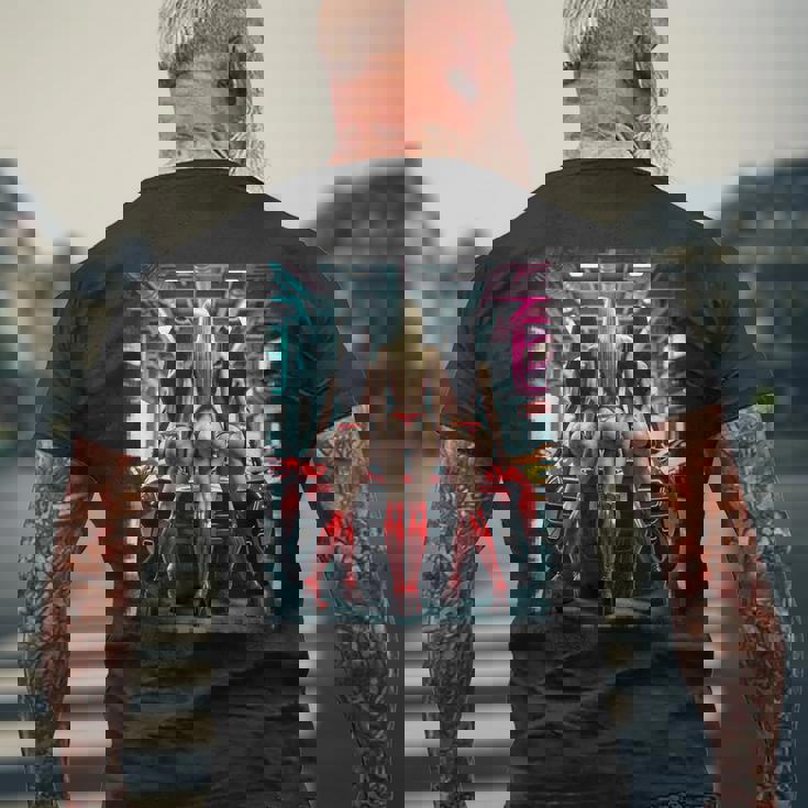 ホットガールオンtシャツ 男性用 セクシーブーティービキニモデル&車 メンズTシャツ バックプリント 高齢者への贈り物