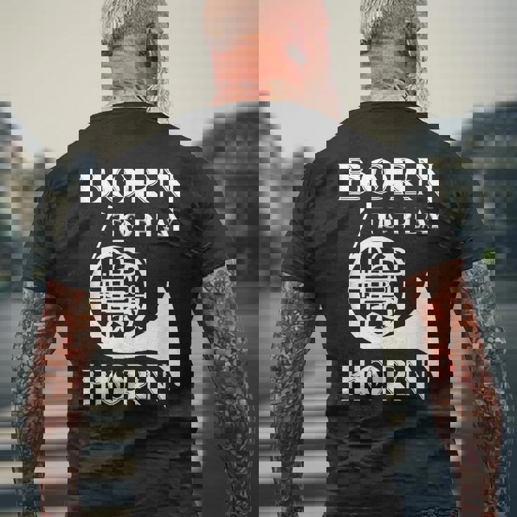 ホルン クラシックオーケストラ ホルニスト フレンチホルン 吹奏楽 メンズTシャツ バックプリント 高齢者への贈り物