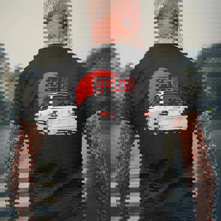 ホワイトハッチシビック Eg6-クラシック Jdm メンズTシャツ バックプリント 高齢者への贈り物