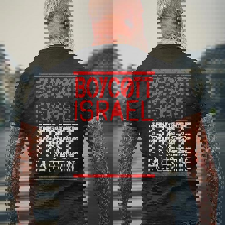 ボイコット イスラエル自由 パレスチナ メンズTシャツ バックプリント 高齢者への贈り物
