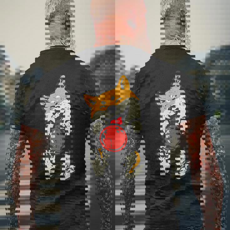 ボウリング 柴犬 犬 ポケット カワイイ ボウラー メンズ レディース キッズ メンズTシャツ バックプリント 高齢者への贈り物