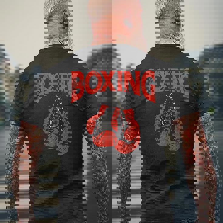 ボクシンググローブ ヴィンテージ ボクシング メンズTシャツ バックプリント 高齢者への贈り物