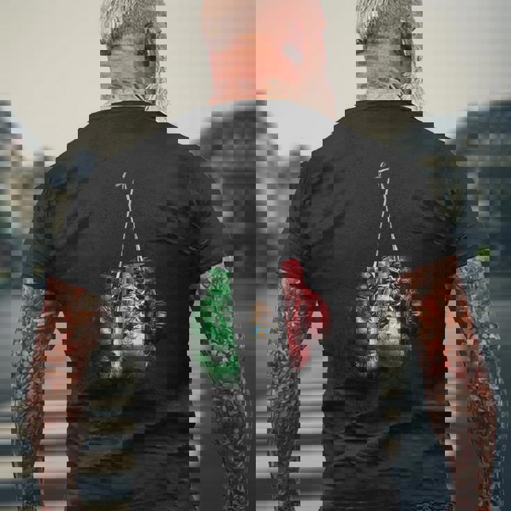 ボクシンググローブtシャツ – メキシコビンテージフラッグシャツ メンズTシャツ バックプリント 高齢者への贈り物