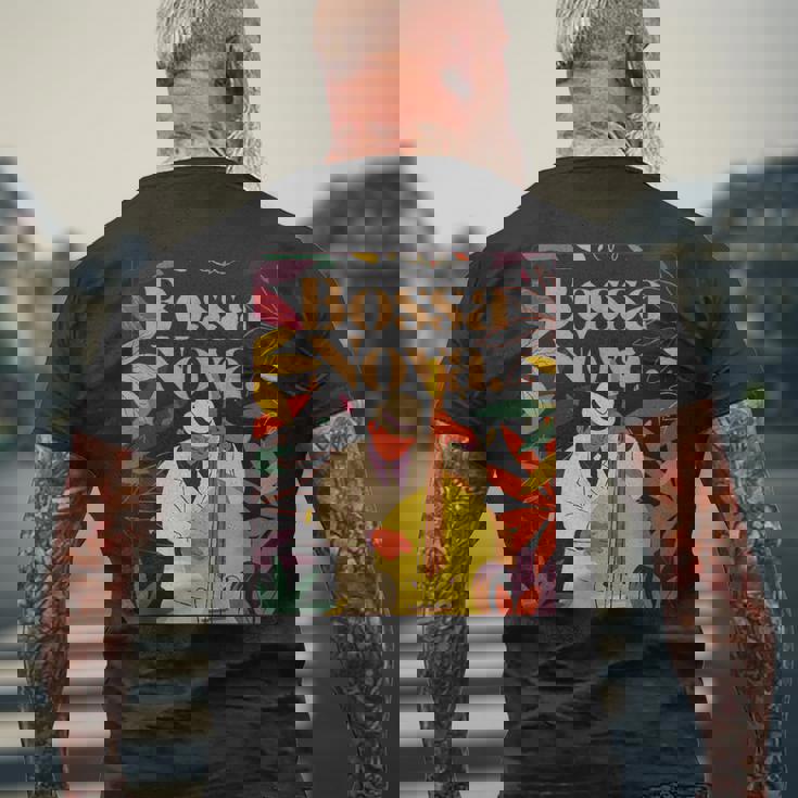 ボサ・ノヴァ・サンバ ミュージック ジャズ ブラジル ブラジル リオデジャネイロ メンズTシャツ バックプリント 高齢者への贈り物