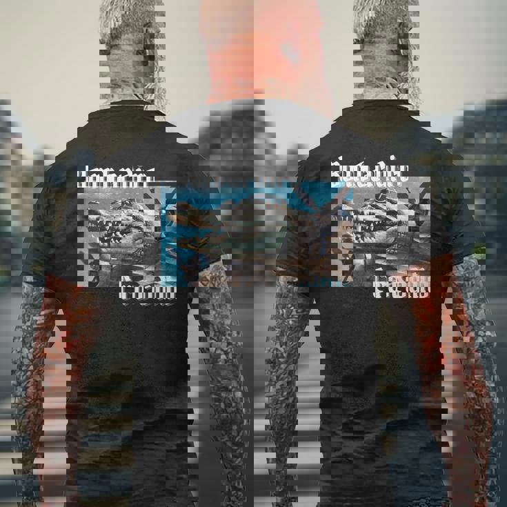 ボンバルディーロボンバルディーノクロコダイル面白いイタリアンブレインロットミーム メンズTシャツ バックプリント 高齢者への贈り物