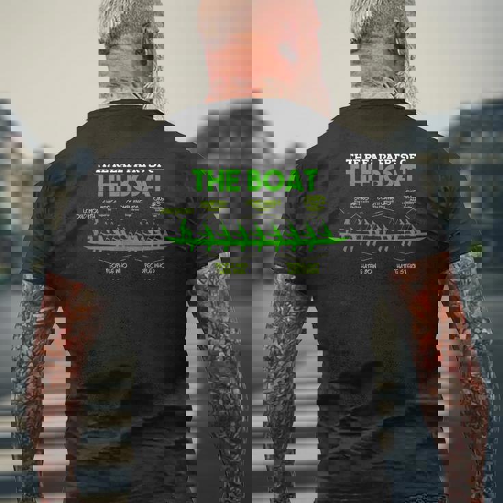 ボートの本物のパーツ ローワーローイング。 メンズTシャツ バックプリント 高齢者への贈り物