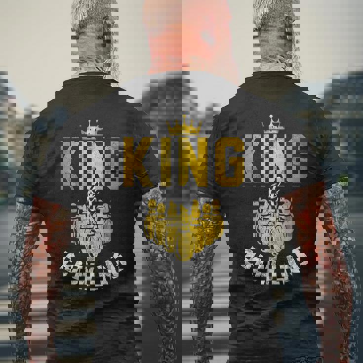 ボーリングチーム衣装 キングオブボウリング おもしろボーリング メンズTシャツ バックプリント 高齢者への贈り物