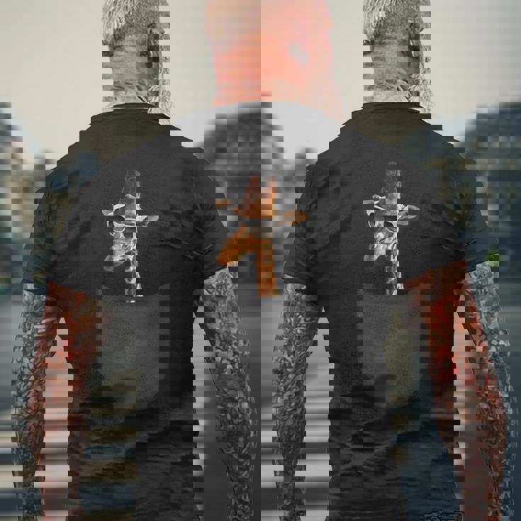 ポケット キリン メンズTシャツ バックプリント 高齢者への贈り物