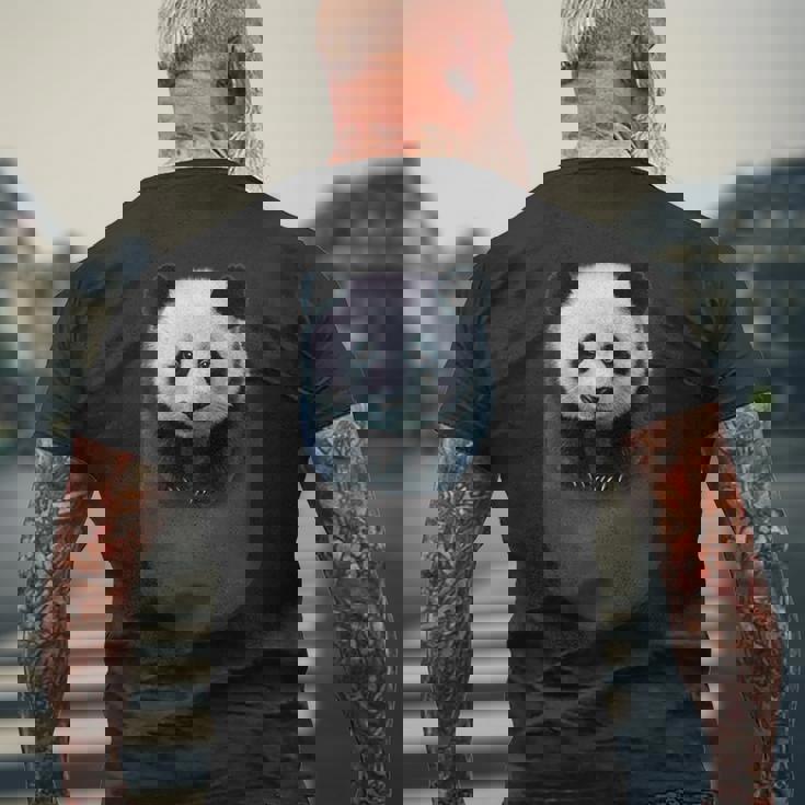 ポケット パンダ メンズTシャツ バックプリント 高齢者への贈り物