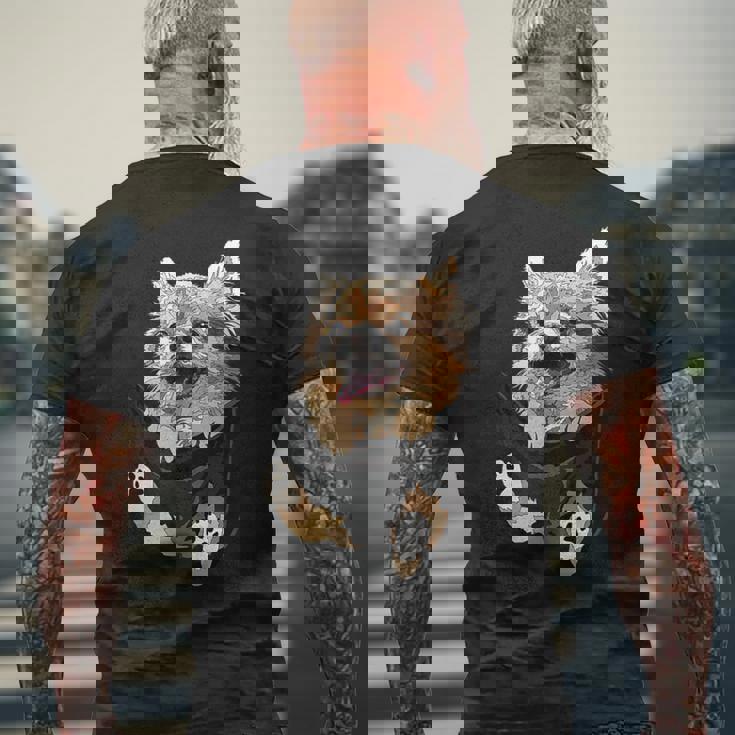 ポケットに入ったチワワ チワワ 長髪 チワワ 犬好き メンズTシャツ バックプリント 高齢者への贈り物