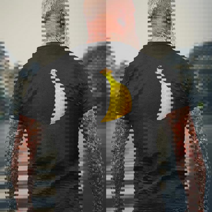 ポケットに入ったバナナフルーツ、胸に面白いバナナ。 メンズTシャツ バックプリント 高齢者への贈り物