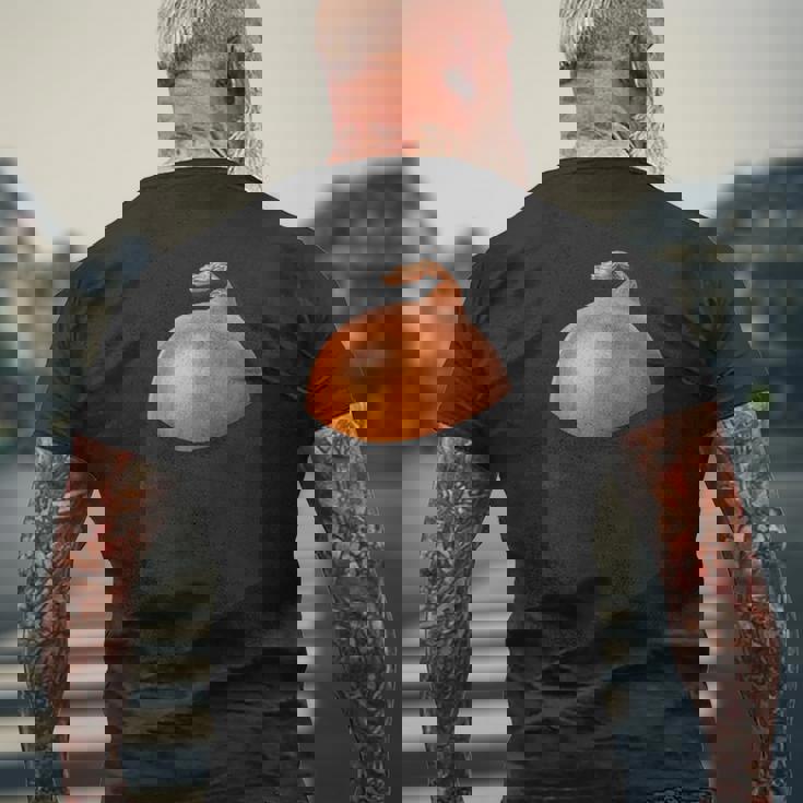 ポケットに入った玉ねぎ、胸に面白い玉ねぎ。 メンズTシャツ バックプリント 高齢者への贈り物