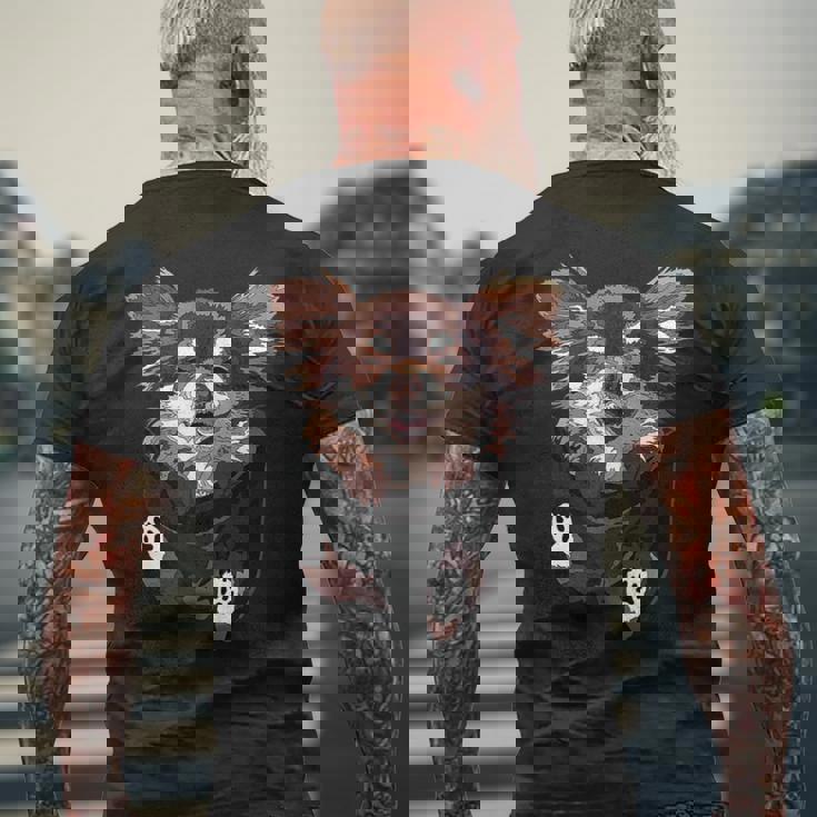 ポケットの中のチワワ 面白い チワワ 長髪 犬好き メンズTシャツ バックプリント 高齢者への贈り物