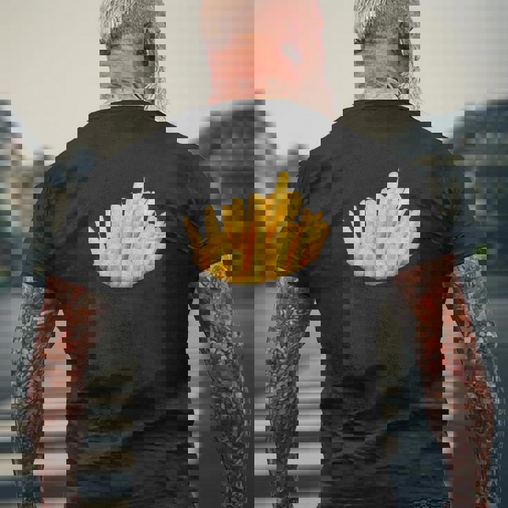 ポケットフライドポテト 胸にチップス フライドポテト メンズTシャツ バックプリント 高齢者への贈り物