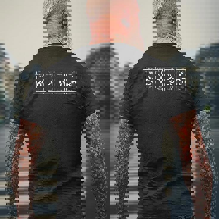 ポップコーン周期表化学ワードゲームtシャツ メンズTシャツ バックプリント 高齢者への贈り物