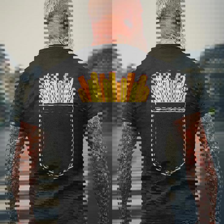 ポテト ポケット ポケットにポテト フライドポテト おもしろ ポテト好き メンズTシャツ バックプリント 高齢者への贈り物