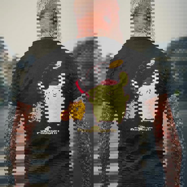 ポムポムプリン＆ベーグル メンズTシャツ バックプリント 高齢者への贈り物