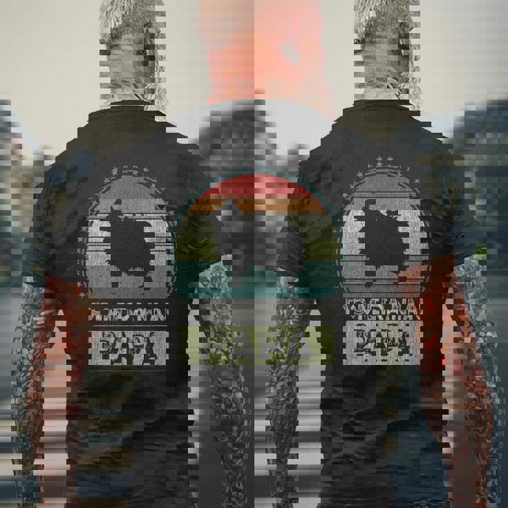 ポメラニアン・パパ 父の日 ポム メンズTシャツ バックプリント 高齢者への贈り物