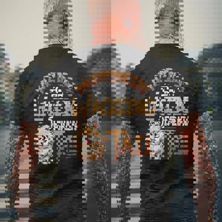 ポメラニアン犬種ポメラニアン メンズTシャツ バックプリント 高齢者への贈り物