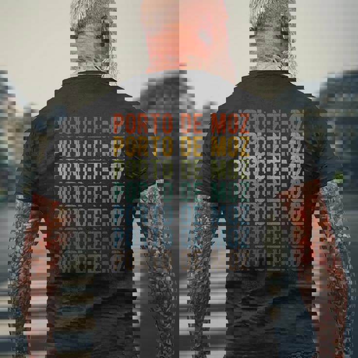 ポルト・デ・モズ シティ ブラジル レトロ メンズTシャツ バックプリント 高齢者への贈り物