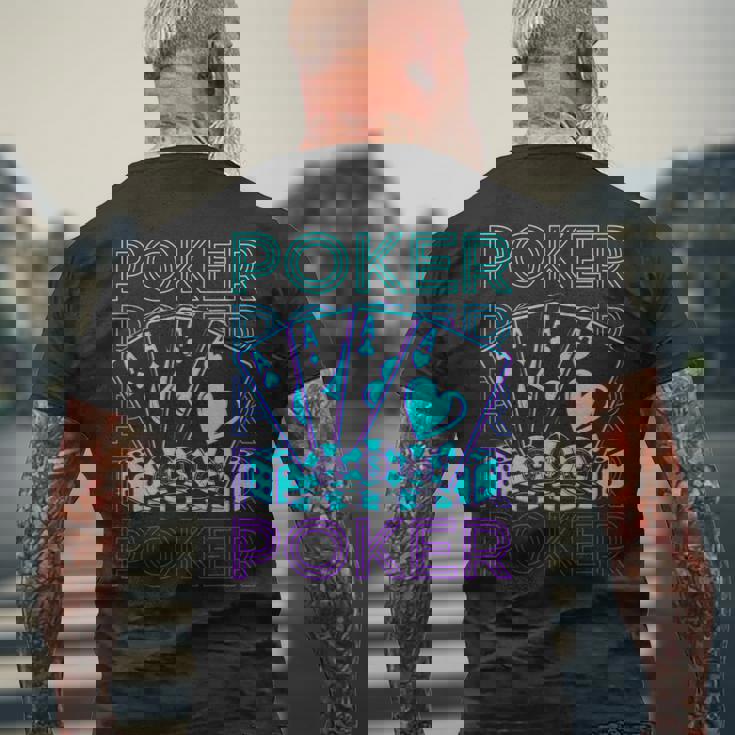 ポーカーレトロ メンズTシャツ バックプリント 高齢者への贈り物