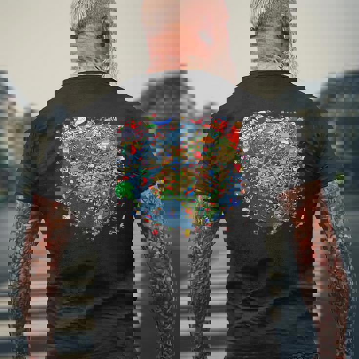 ポーランドボールワールド メンズTシャツ バックプリント 高齢者への贈り物