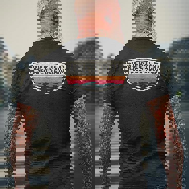 ポーリーズ島 サウスカロライナ州 ポーリーズ島scシールド メンズTシャツ バックプリント 高齢者への贈り物