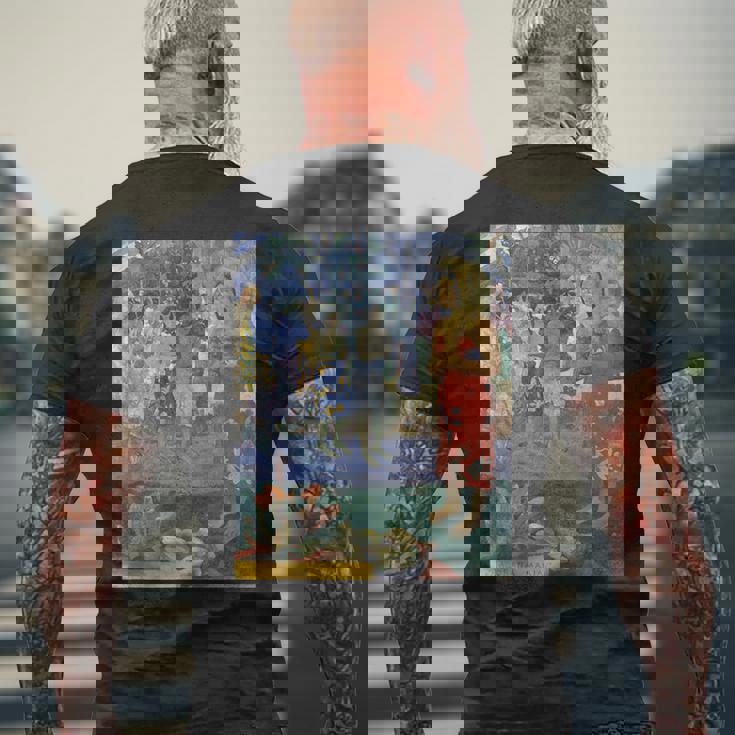 ポール・ゴーギャン ヘイル・メアリー 2 メンズTシャツ バックプリント 高齢者への贈り物