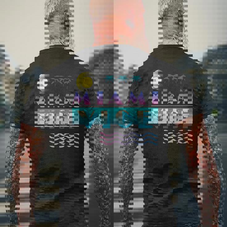 マイアミ・バイス Gradation メンズTシャツ バックプリント 高齢者への贈り物