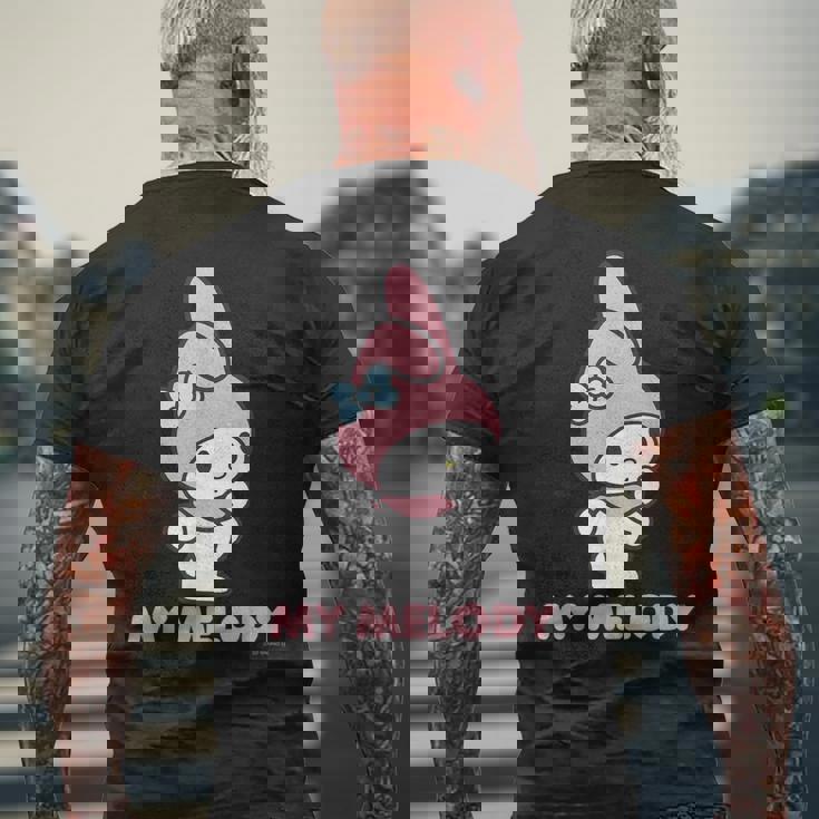 マイメロディ Usデザイン ふりむき メンズTシャツ バックプリント 高齢者への贈り物