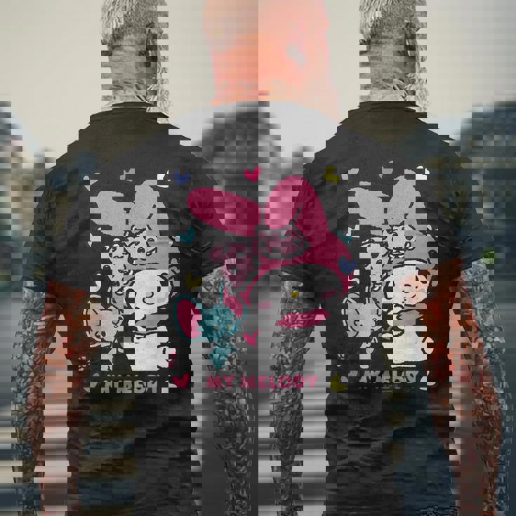 マイメロディ Usデザイン リボン メンズTシャツ バックプリント 高齢者への贈り物