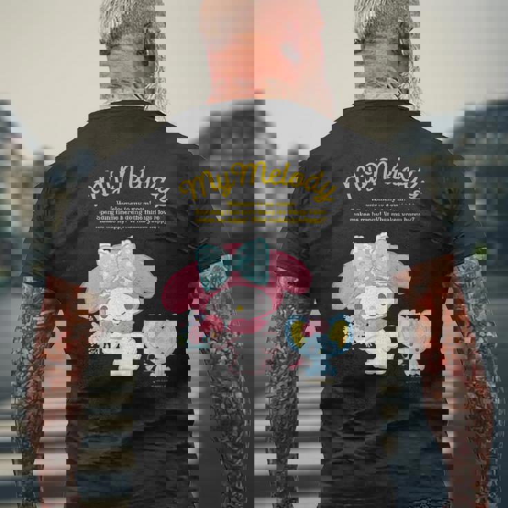 マイメロディ ハピネスマイルーム メンズTシャツ バックプリント 高齢者への贈り物