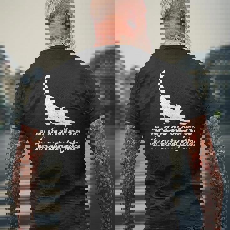 マイ・キャット・キャット・ザ・カントリー・ベター・キャッツ・アゲインスト・キャット・アメリカ メンズTシャツ バックプリント 高齢者への贈り物