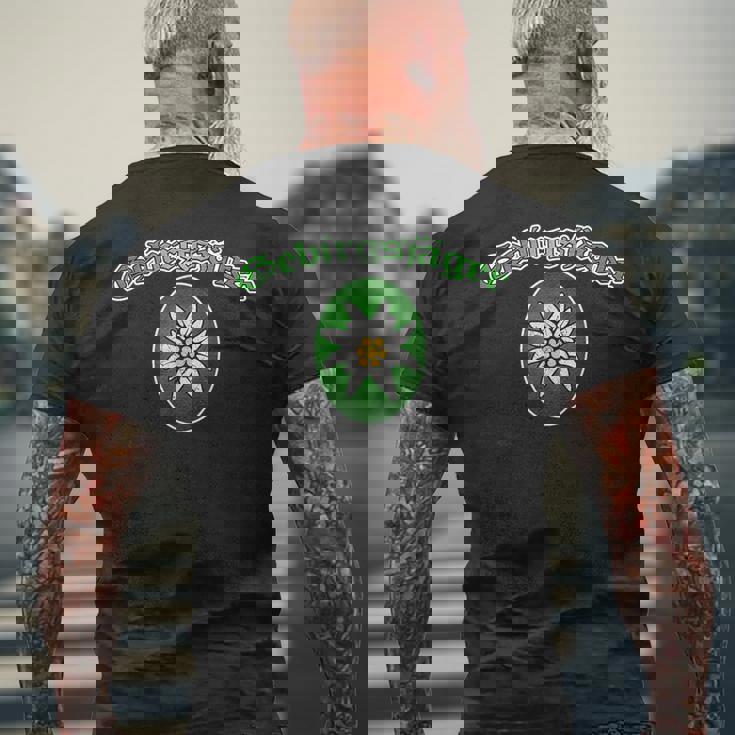 マウンテンハンター エーデルワイス 兵士とドイツ軍 メンズTシャツ バックプリント 高齢者への贈り物