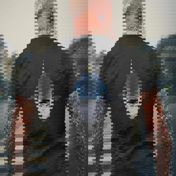 マグロフィッシュ アニマルヘッド キュートなまぐろ 恋人 レディース メンズ メンズTシャツ バックプリント 高齢者への贈り物