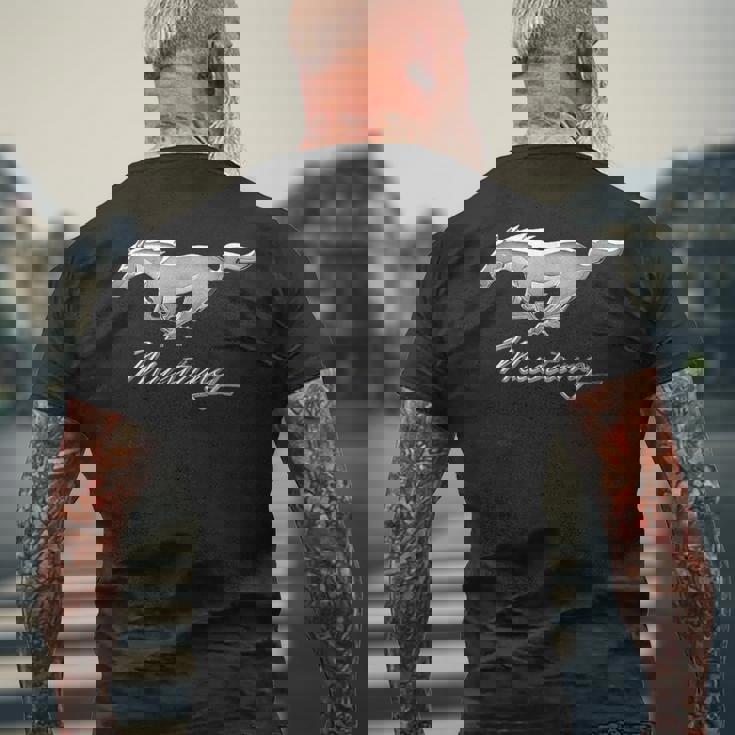 マスタングエンブレム メンズTシャツ バックプリント 高齢者への贈り物