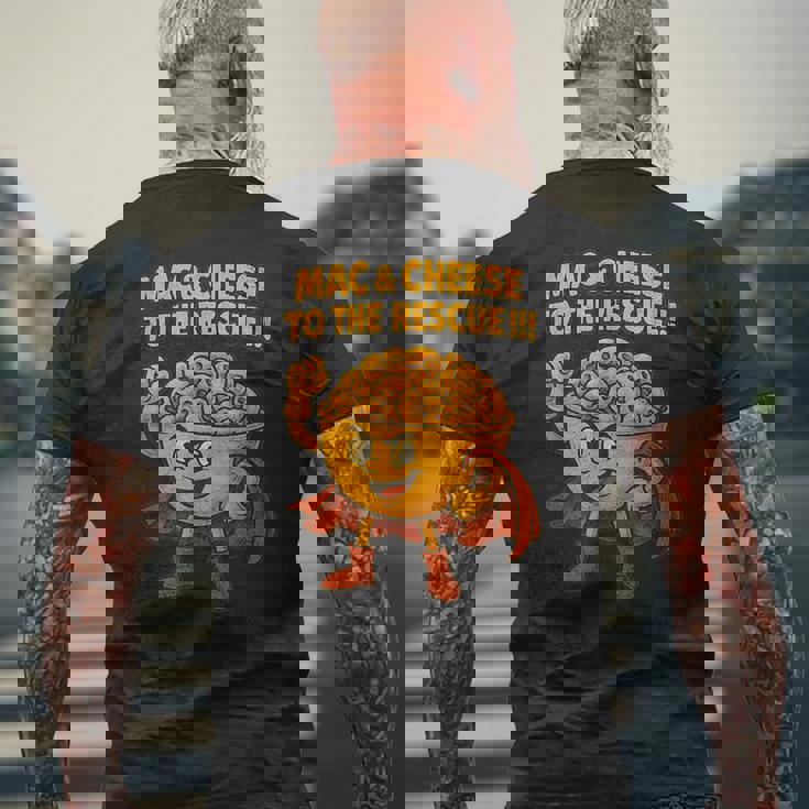 マック＆チーズ・トゥ・ザ・レスキュー！！！ メンズTシャツ バックプリント 高齢者への贈り物