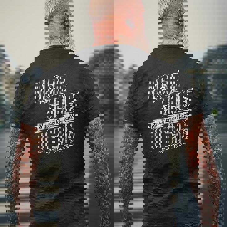 マッスルショールズ Al 100周年記念 ヴィンテージソウルファン向け メンズTシャツ バックプリント 高齢者への贈り物