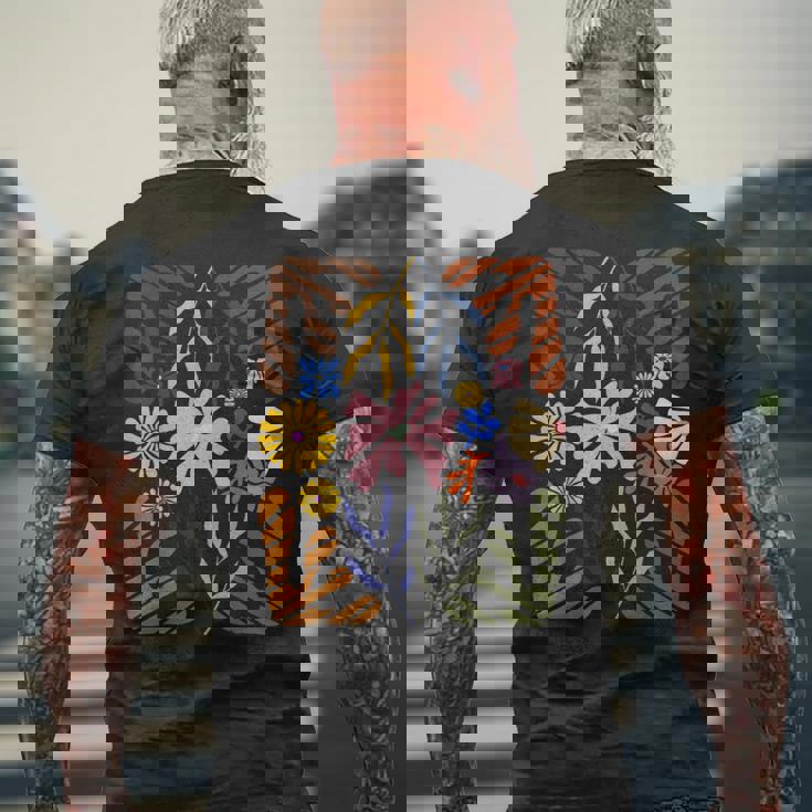 マティス ひまわり ヴィンテージ イエロー 花 アート 絵画 メンズTシャツ バックプリント 高齢者への贈り物