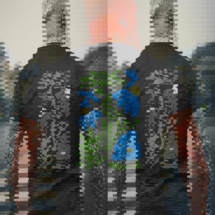 マティス 絵画 美的 造花 抽象 秋 メンズTシャツ バックプリント 高齢者への贈り物