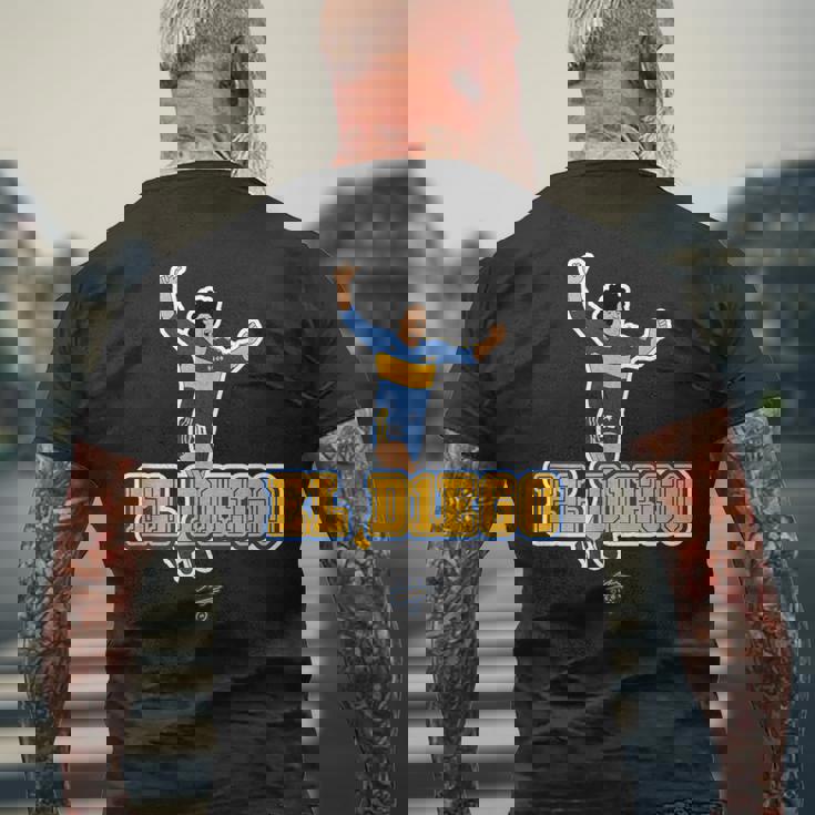 マラドーナ エル ディエゴ ボカ メンズTシャツ バックプリント 高齢者への贈り物