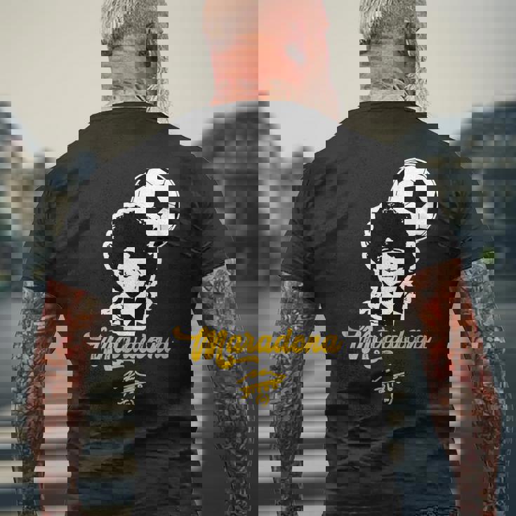 マラドーナフェイススマイル メンズTシャツ バックプリント 高齢者への贈り物