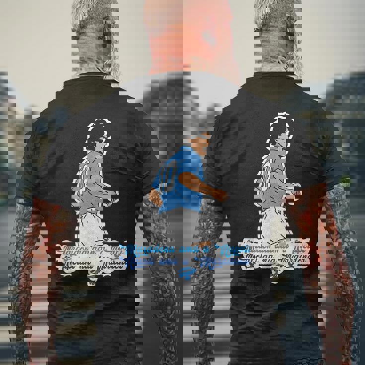 マラドーナラマダナポリ メンズTシャツ バックプリント 高齢者への贈り物